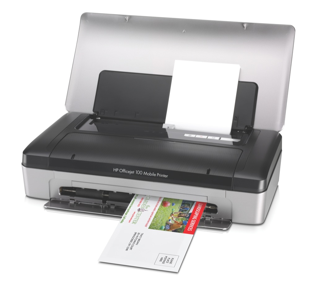 HP Officejet 100 mit Papier (Bild: HP)